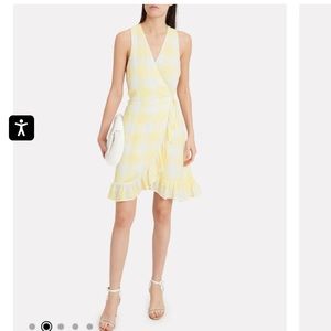 Rails size xs Madison Wrap Dress in yellow and white gingham